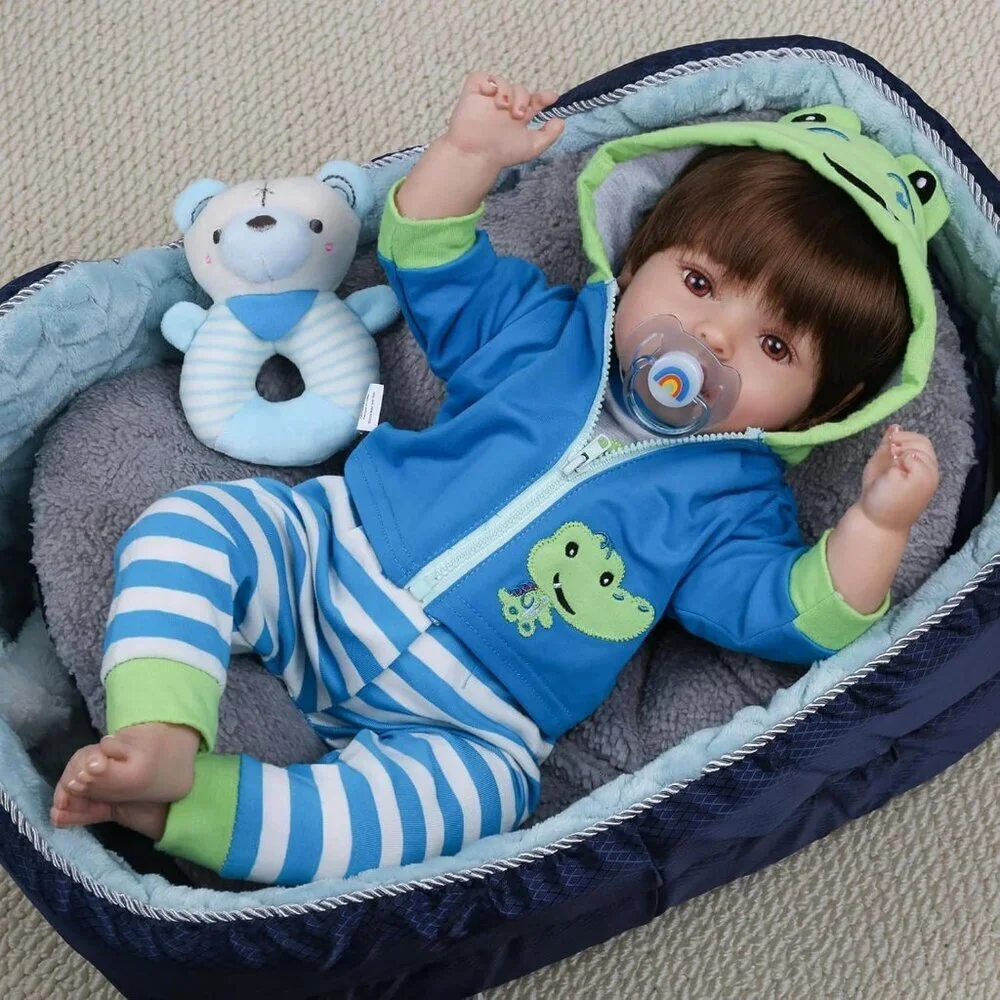 Reborn Baby Dolls Boy 18 Inch Baby Toddler Soft Body Realistic Newborn